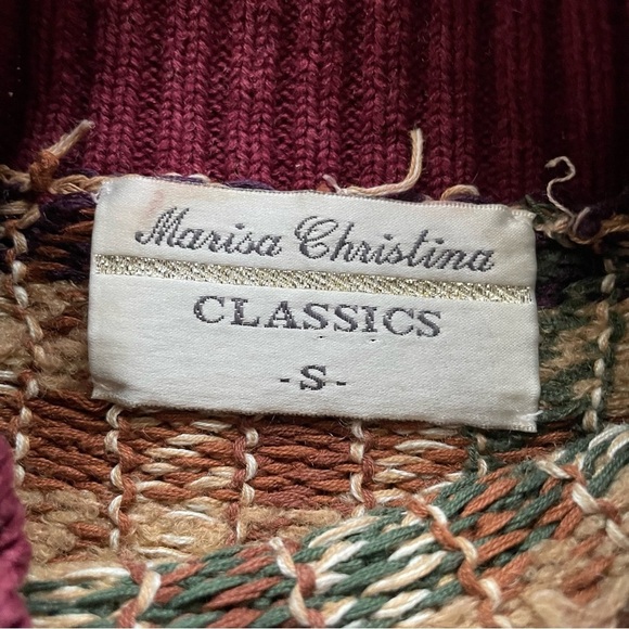 Vintage 90s  Marisa Christina Houndstooth Sweater Women’s Small Fits like XS - Picture 5 of 8